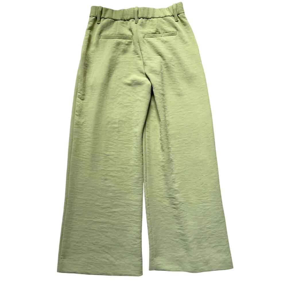 Abercrombie & Fitch Crepe Tailored Ultra Wide Leg Pants Size 28 Lime Green - Picture 4 of 12